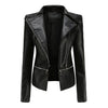 Veste en cuir biker - veste ajustée tendance pour femmes