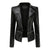 Veste en cuir biker - veste ajustée tendance pour femmes