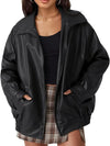 Veste en cuir bomber - blouson zippé féminin tendance
