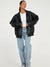Veste en cuir bomber - blouson zippé féminin tendance