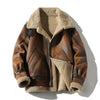 Veste en cuir bomber - manteau classique en fourrure pour femmes