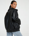 Veste en cuir oversize - outerwear tendance pour femmes