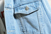 Veste en denim avec capuche amovible - vêtement chic pour femmes