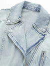 Veste en denim courte - élégante veste en jean bleu clair pour femmes