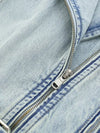 Veste en denim courte - élégante veste en jean bleu clair pour femmes