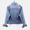 Veste en denim - élégant blouson biker pour femmes