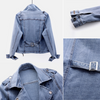 Veste en denim - élégant blouson biker pour femmes