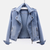 Veste en denim - élégant blouson biker pour femmes