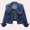 Veste en denim - extérieure tendance bleue pour femmes