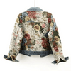 Veste en denim florale - veste vintage stylée pour femmes