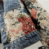 Veste en denim florale - veste vintage stylée pour femmes