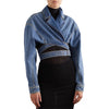 Veste en denim - style cropped tendance pour femmes