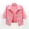 Veste en denim - veste cropped tendance pour femme