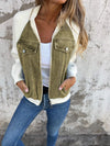 Veste en denim - veste zipée tendance pour femmes au design original