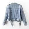 Veste en jean - chic blouson biker court pour femmes