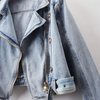Veste en jean - chic blouson biker court pour femmes