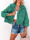 Veste en jean - veste courte chic pour femmes avec capuche