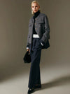Veste en laine gris femme - manteau tricoté sophistiqué pour toutes les occasions