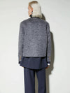 Veste en laine gris femme - manteau tricoté sophistiqué pour toutes les occasions