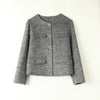 Veste en laine gris femme - manteau tricoté sophistiqué pour toutes les occasions