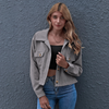 Veste en velours côtelé - chemise oversize tendance pour femmes