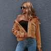 Veste en velours côtelé - chemise oversize tendance pour femmes