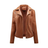 Veste en cuir biker - outerwear chic pour femmes