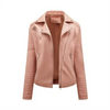 Veste en cuir biker - outerwear chic pour femmes