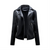 Veste en cuir biker - outerwear chic pour femmes