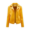 Veste en cuir biker - outerwear chic pour femmes