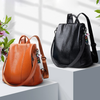 Sac à dos en cuir pour femmes - élégant sac à dos anti-vol pour le quotidien, design chic, pratique et sécurisé