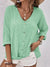 Chemise en lin pour femme - style décontracté d'été, design respirant à boutons pour un look quotidien