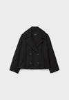 Blazer court pour femmes - veste chic à double boutonnage pour le bureau et les soirées