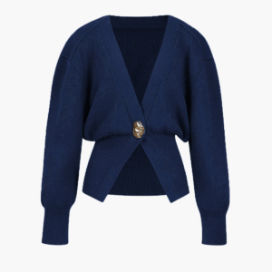 Cardigan femme avec détail de boutons élégant - tricot décontracté pour toutes les occasions / Bleu / S